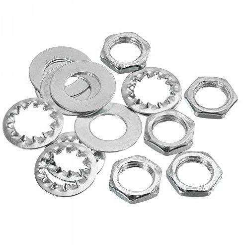 sourcing map Écrous Filetés de Blocage avec Rondelles M10 Vis Filetage Hexagonal Fixations pour Luminaire Plafonnier éclairage Réparation Assemblage Bricoleur Matériels Coffret de 240