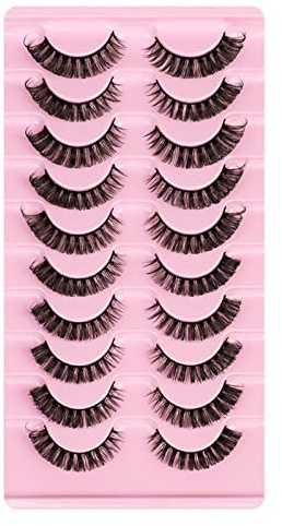 Falsche Wimpern 10 Paar Russische Streifen 3D Simulation Russian False Eyelashes Cat Eye D Curling Multi-level Curling Fluffy Fake Lashes