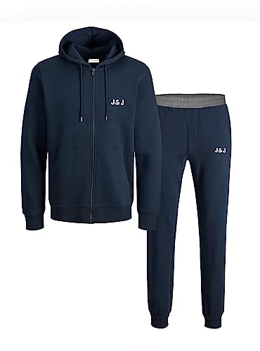 JACK & JONES Jaclounge set för män, marinblå blazer, XXL
