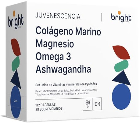 Collagène marin avec acide hyaluronique, Ashwagandha, magnésium, Omega 3 TG - SmartAbsorb™ | pour la santé de la peau, la mobilité articulaire & le sommeil | 28 sachets quotidiens