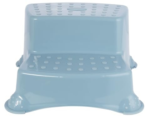 keeeper Tabouret Marchepied à 2 marches, de 3 à 14 Ans Environ, Fonction antidérapante, 40 x 37 x 21 cm, Igor Pure, Bleu (Nordic Blue)