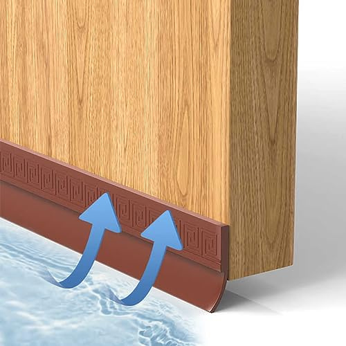 Moollyfox Zugluftstopper für Türen, 100cm Türdichtung Selbstklebend, Energiekosten Sparen, Schallschutz Tür Dichtung aus Premium Silikon, KäLteschutz Türdichtung Unten (Braun)