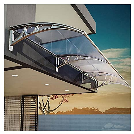 Auvent de jardin de fenêtre de porte, auvent de porche de patio, abri contre la pluie et la neige, auvents de toiture en polycarbonate arqué pour villas, pièces avec vue sur la mer, décoration extérie