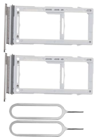 YINETTECH Dual-SIM-Kartensteckplatz, Micro-SD-Kartenhalter, Ersatz mit SIM-Pin, kompatibel mit Samsung Galaxy S10/S10 Plus 2019, Schwarz, 2 Stück