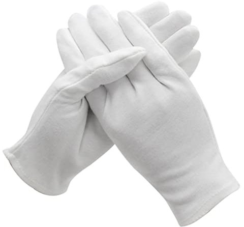 OATIPHO 12paar Baumwollhandschuhe Weiß Für Arbeit in Tasche Geeignet Für Gartenarbeit Reinigung Industriearbeiten Schutz Vor Verunreinigungen