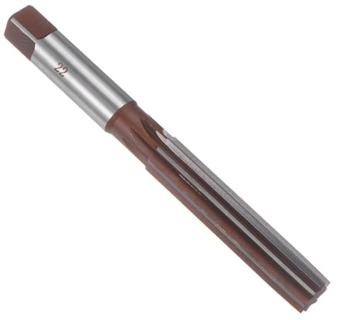 sourcing map Hand Reamer 22mm Alloy Tool Steel H8 8 Straight Flutes Hand Milling Cutter Tool Metric Reaming Drill Bit for Metal