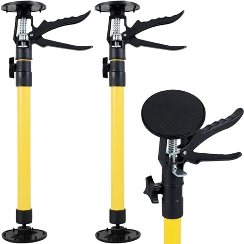 NIHUIFDPY 2 varillas telescópicas de soporte rápido de 50 a 115 cm, sistema de soporte de tercera mano, resistente, capacidad de 40 kg, barra de soporte antideslizante, soporte telescópico para