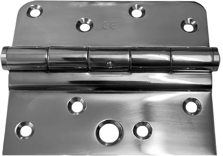 2D Stainless Steel Mirror Polished Chrome Composite Door Hinge