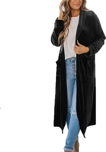 VIVICOLOR Giacca in velluto con spacco posteriore aperto davanti trench vintage in velluto da donna