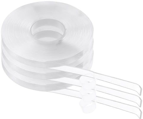 QUARKZMAN 3pcs Ruban Adhésif Double Face Nano 5M x 1cm x 2mm Polyvalent Amovible Transparent Ruban de Fixation Lavable Imperméable Bandes Adhésives Pour Murs Tapis Posters Ornementation
