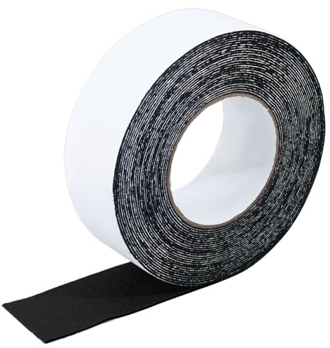 BENECREAT Ruban Adhésif en Feutre de 10 m Bandes de Feutre de 50mm avec Support Adhésif Rouleau de Feutre Noir pour Meubles Protection des Sols en Bois Dur Chaises Murs