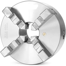 CIJIAOPOYU Mandril Manual autocentrante de Cuatro mordazas K12 de 4 mordazas de 130 mm for máquinas de Grabado CNC, fresadoras y tornos CNC.