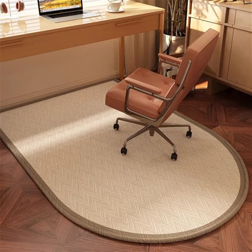 Odot Alfombra para Silla de Escritorio, Alfombra de Estudio Alfombra Protectora Suelo Silla Ruedas Antideslizante Gaming, Tapete de Protección de Oficina para Parqué (Estampado de Ondas,60x90cm)
