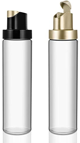 2piezas Botella Condimento Multifuncional Aceitera y Vinagrera Grande Vidrio Para Cocina Sellada Fácil De Usar
