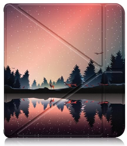 Case for Kobo Sage 8 inch N777/N778K E-Reader Released 2021, Soft TPU Matte Back Cover, Slim Protective Smart Folio Shell Cover with Magnetic Closure and Stand Function