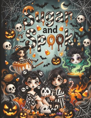 Sugar and Spook. Halloween Cute Characters Collage book: for Junk Journaling, scrapbooking, ATC, ephemera, cut and collage, fussy cutting and mixed media.
