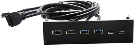 CLSSLVVBN 25 Zoll USB Frontpanel Hub: Hochgeschwindigkeitsübertragung für Videos und Fotos. Konvertiert den Speicherplatz eines 5,25 Zoll Diskettenlaufwerks, 4 Anschlüsse USB 3.0 2.0, 163 x 105 x