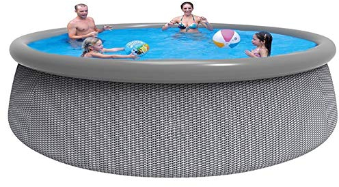 ZHKGANG Grande Piscina Domestica Piscina Rotonda Gonfiabile Fuori Terra con Set Rapido con Pompa Filtro,396CM×84CM