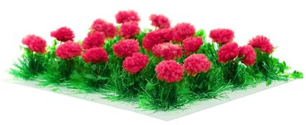 Vaguelly Miniatur Grasbüschel Flower Grass Tufts Selbstklebende Rose Blumenmischung Büschel Modellbau Landschaft Blumen Büschel Statische Grasfasern für Eisenbahnen Diorama Zubehör Dekoration