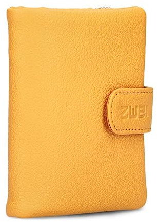 Zwei kleine Damen Geldbörse M.Wallet MW5 Portemonnaie aus weichem Kunstleder, Geldbeutel mit Druckknopf & Reißverschluss-Münzfach, 6 Kartenfächern, 4 Einsteckfächern, 1 Scheinfach (Sunny)