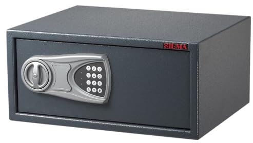 SIGMA elektronischer Safe Tresor KSF5035, Elektronisches Türschloss mit PIN, Sicherheitsbox mit Manipulationssicherung, Stahlsafe, Wandtresor, Tresorbox, 77 x 50 x 20 cm, 12 kg, Elektronisch, Grau