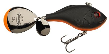 Berkley Pulse Spintail XL | Señuelo Giratorio de múltiples Especies para Lucio, lucioperca y Perca Grande | Giratorio con Cola vibratoria |Pesca de Depredadores en Agua Dulce | 8 cm, Insta Perch