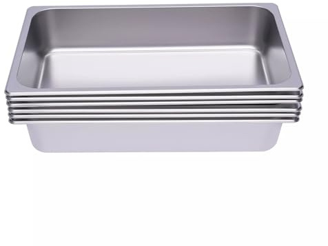 6 Pcs GN Behälter Edelstahl Schale Rechteckig，Lebensmittelschalen 1/1 Gastronomie Behälter 53 * 33 * 10 Cm Edelstahl Behälter Edelstahlwanne Gastronormbehälter