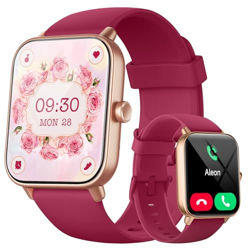 Smart Watches for Women(Answer/Make Call), Alexa Built-in 1.8 HD Ladies Smartwatch with Heart Rate/SpO2/Sleep Monitor, 110+Sports, IP68 Step Counter Fitness Tracker for iPhone/Samsung/Android