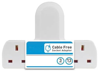 3 Way Plug Extender, Extension Plug 3 Outlet Multi Plug Adapter Surge Protector Plug, Triple Adapter Plug Extension Socket Uk Multi Plug Adaptor For Home & Office Socket Extensions (1)