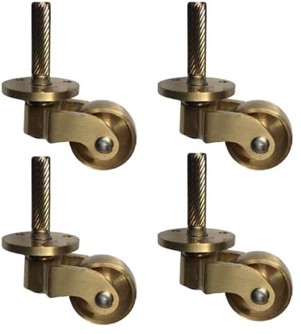 CWCQGH Ruedas giratorias, Ruedas para sillas de Oficina, Ruedas para Muebles, Ruedas giratorias de 360°, diámetro de Rueda de 25 mm, Ruedas de Repuesto Tipo Tornillo, Estilo Retro, sin Ruido.