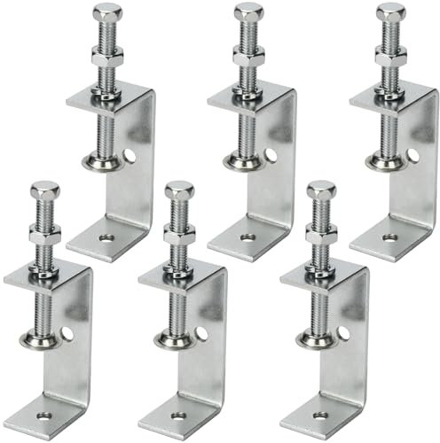 6 Pezzi Morsetto a C 65mm - Morsetti a C Inossidabile Mrsetto da Tavolo Regolabile Morsetti da Falegname in Acciaio Resistente Morsetto di Fissaggio Per Saldatura, Lavorazione Legno, Fai Da Te