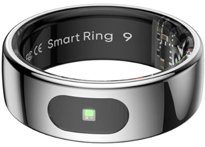 LEOTEC Anillo Inteligente Kör Ha Talla 8- Ø18.3mm- Notificaciones- Frecuencia Cardíaca- Plata