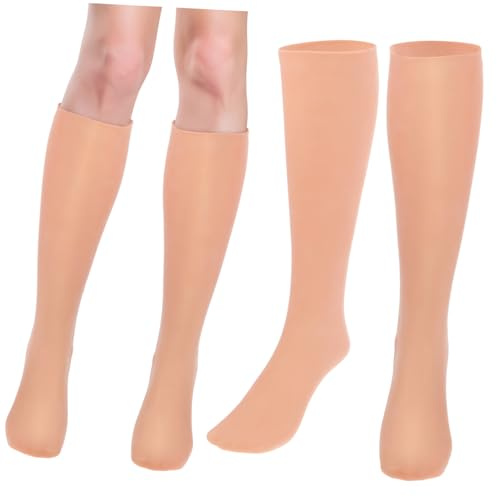 GALPADA Feuchtigkeitsspendende Sebs Fußpflege Langsocken für Damen Elastische Weiche und Strapazierfähige Riss Socken zur Hornhautentfernung und Hautpflege Lange Pflegende Strümpfe für