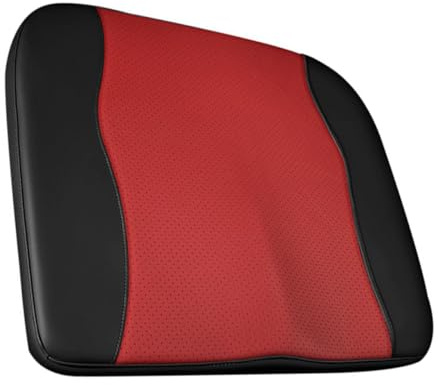 Parliky Cojín Elevador para Asiento de Coche y Viscoelástica Almohadilla Acolchada para Mayor Comodidad y Soporte Compatible con Adultos Diseño Resistente y Duradero Color Negro y Rojo