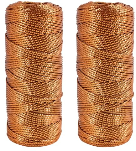 2 stycken 100 m bronstråd med metallisk glans, 1,5 mm bronstråd för pyssel, dekoration, bröllop, julpyssel, presentförpackningar, gör-det-själv-hantverk, band, oelastiskt