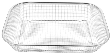 ULTECHNOVO Cesta De Malla Inoxidable Multifunción Grande Para Frutas y Verduras, Colador De Drenaje Profundo De Acero Inoxidable, Utensilio Práctico Para Hogar y Cocina