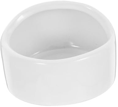 Angoily Ceramic Bowl for Hamster Small White Hamster Bowl Chew Resistant Feeding