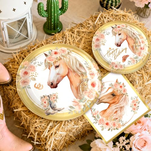60PCS Pferde Geburtstagsdeko Pferde Geburtstag Partygeschir weltraum | 60PCS Pferde Geburtstagsdeko Pferde Geburtstag Partygeschir weltraum kindergeburtsta Deko Set Pferd Pappteller