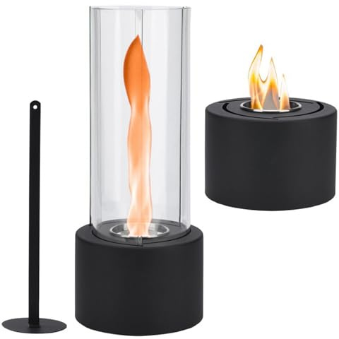 Caminetto da tavolo a etanolo a forma di tornado | Caminetto tavolos interni 28 cm | Lampada tavolos trasparente a etanolo luci notturne accessoris | Stufa da tavolo supporto camini per arredamento