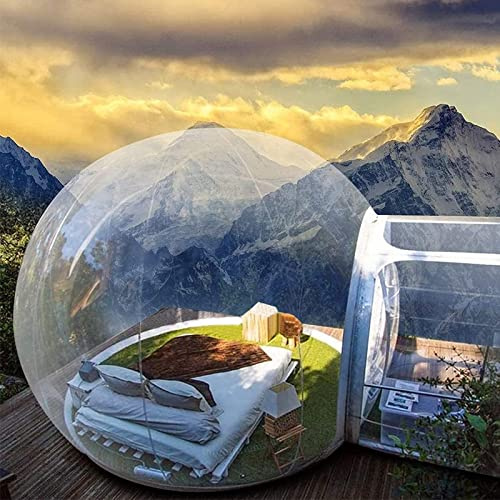 Inflatable Bubble Tent with Blower - Transparent 1.5M Waterproof Bubble House for Camping & Stargazing, Portable Outdoor Shelter, Great for Kids and Family Fun.