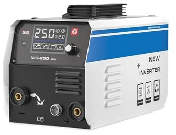Máquina De Soldadura Semiautomática, Elevador TIG MMA MIG 3 En 1, Soldador Sin Gas For MIG-250ME Doméstico Alta Eficiencia Y Ahorro EnergéTico(MIG-250MINI LED)