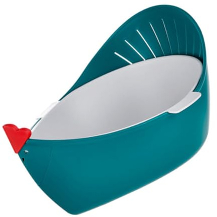 Generico Scolapasta Design a Fori in Plastico Doppio Strato per e Verdura Multiuso per Alimenti e Campeggio All'aperto, 1 Pezzo