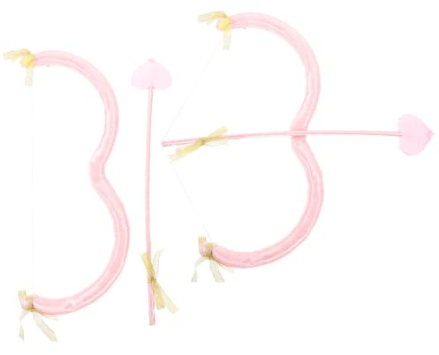 ULTECHNOVO 2 Ensembles Accessoire de Costume Cupidon Saint-Valentin, Flèche en Mousse Légère et Rose, pour Cosplay et Fêtes de Groupe