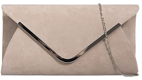 fi9® PLAIN SUEDE BRIDAL WEDDING EVENING CLUTCH PARTY PURSE HAND BAG