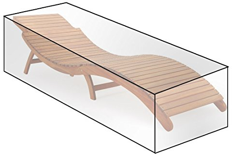 WOLTU Copertura Protettiva per Sedie, Sdraio da Esterno in PE, Copertura per Mobili da Giardino 218x77x55 cm Telo Anti-UV idrorepellente Resistente allo Strappo