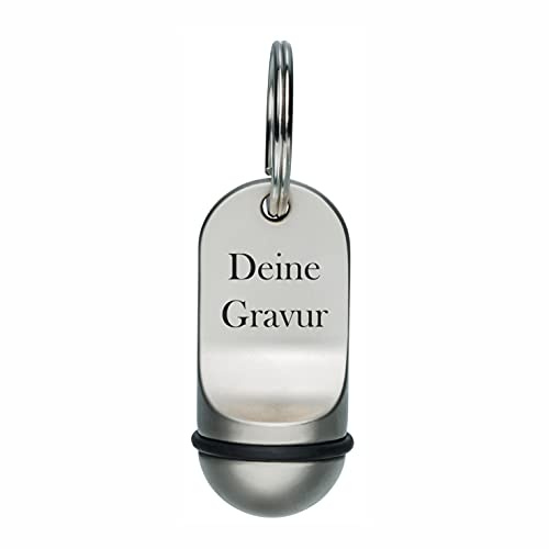 Schmalz Schlüsselanhänger FUJARDO mit Gravur aus Metall, inkl. Gravur Hotel Gastronomie silber