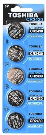 Toshiba CR2430 - Batería de botón de Litio (3 V, 5 Unidades)