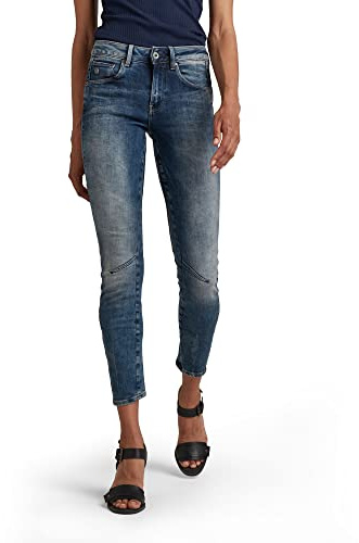 G-STAR RAW kvinnors båge 3D smala jeans med medelhög midja, Blå (medelåldrad D05477-8968-071), 29W x 32L