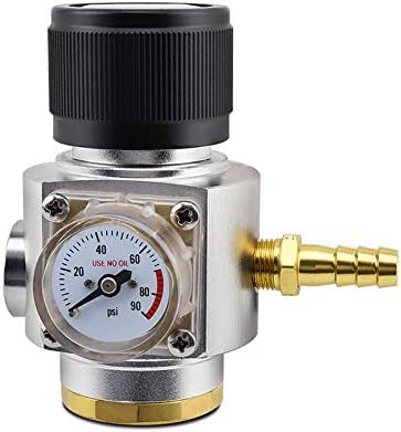 keg Charger Mini Regulator T21*4 Thread CO2 Charger 0-90 PSI Gas Regulator for Soda Maker Sparkling Water Beer Soda Bottle