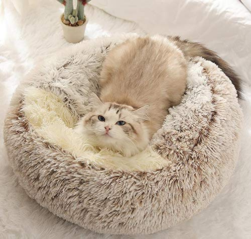 DanChen Panier pour Chat Anti-Stress Extra Doux - Grotte Niche Apaisante XXL Confortable Lavable - Lit Maison Coussin Antidérapant pour Chien et Chat